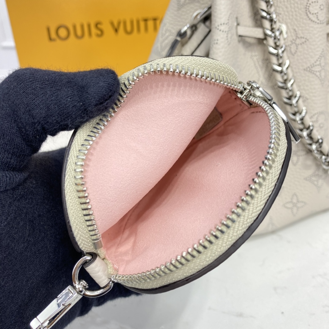 Louis Vuitton BELLA Mahina Leather Handbag M57068 Magnolia Pink